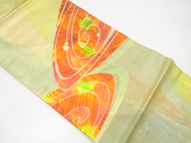 渦巻模様織り出し名古屋帯